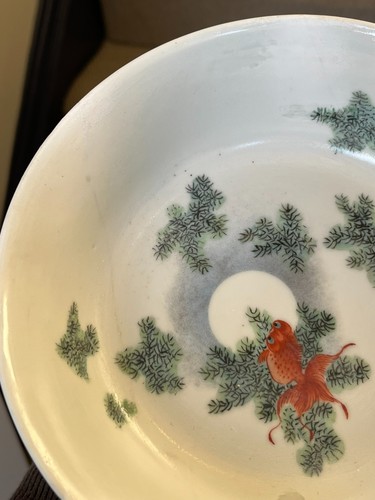 Antica ciotola porcellana cinese Famille Rose Guangxu Mark Qing Repubblica Drago - Foto 10 di 18