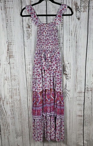Anthropologie Abel The Label Secret Romance Tiered Maxi Dress S Boho Cottagecore - Picture 3 of 10