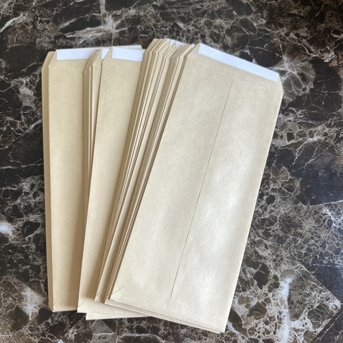 100 Money Envelopes Kraft for Cash 8” x 3.5" Bill Envelope, Coins 90x205mm - Picture 4 of 4