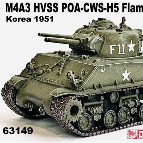 Dragon Armor 1:72 M4A3 HVSS Flamethrower Tank US Army Korea 1951 Model NO.63149 - Picture 2 of 5