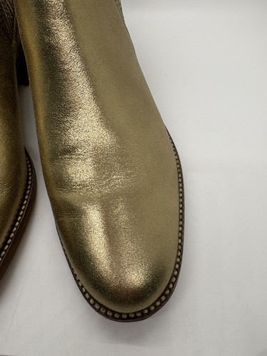 Madewell Ainsley Chelsea Slipper Stiefeletten Booties Gold Leder Damengröße 6 " - Bild 13 von 16