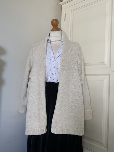 Toast Beige Cardigan 100% Cotton UK Medium - Picture 7 of 8