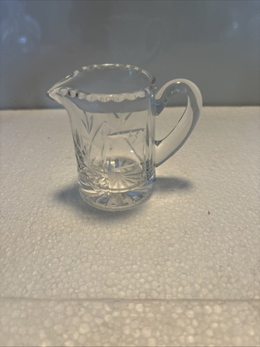 Sirupbecher aus geschliffenem Kristall mit Henkel - Bild 3 von 12