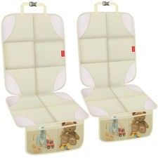 Car Seat Protector, 2 Pack 600D Fabric Protector Under Baby Beige-2 pcs