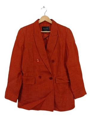 MASSIMO DUTTI Long-Blazer Damen Blazer Gr. DE 38 rostrot Casual-Look