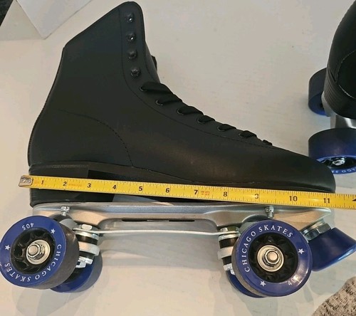 Chicago Roller Skates Vintage Men's Black Blue 405 Wheels Size 13 - Picture 11 of 14