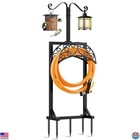 Garden Hose Holder for Outside - Upgraded Water Hose Holders with 5 Spikes & 2