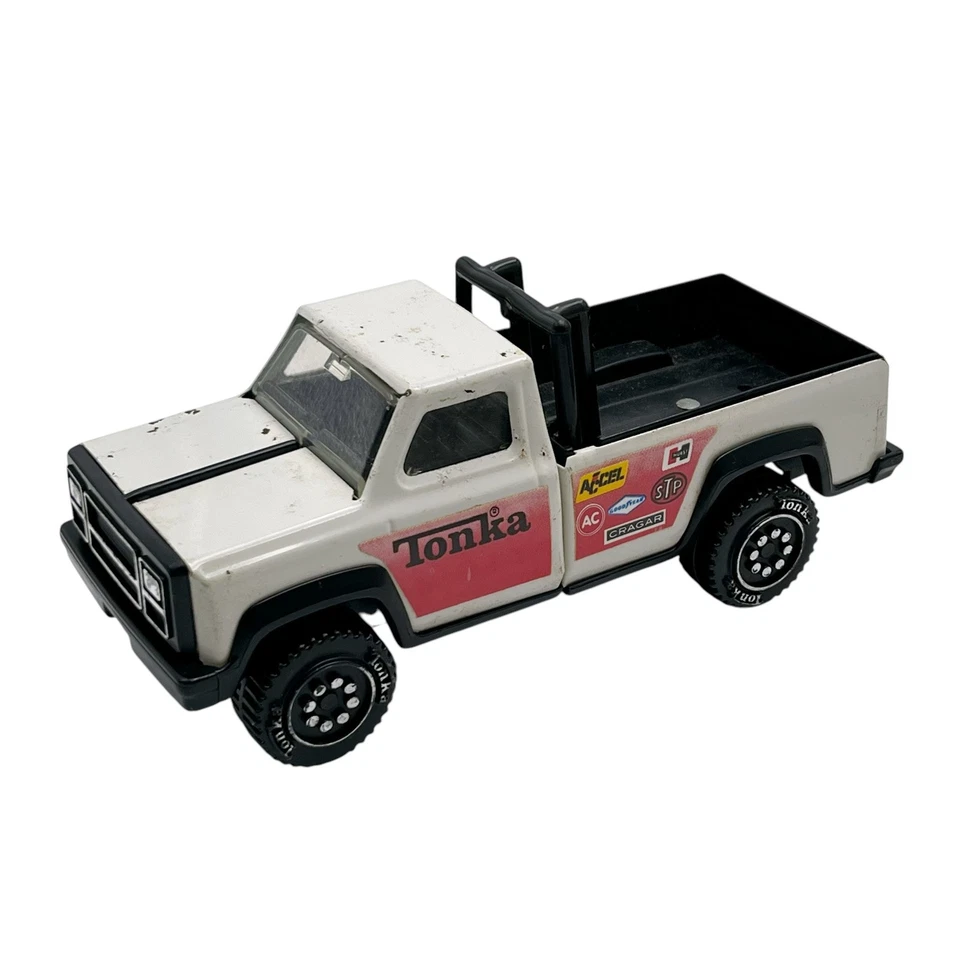 Camioneta pickup Tonka juguete vehículo utilitario vintage años 80 retro juguete de hojalata 7,5" Foto 2 de 4