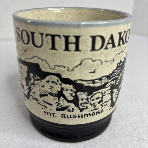 South Dakota Mt Rushmore Badlands Souvenir Coffee Mug Cup Brown Wall Drug Store - Picture 10 of 16