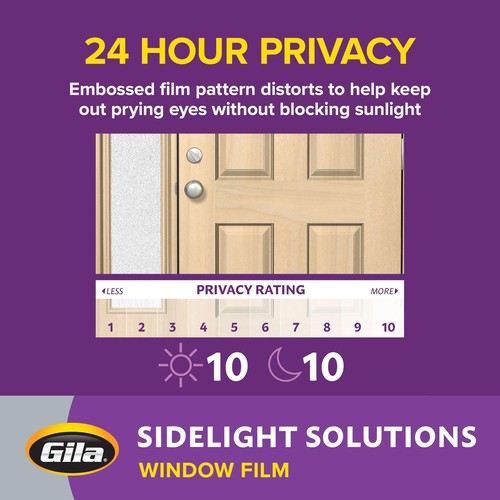 ® Misted Sidelights Entryway Decorative Window Film DIY Static Cling, 1ft x 6... - Picture 6 of 7