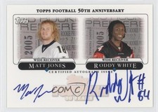 2005 Topps Rookie Premiere Dual Roddy White Matt Jones (Blue Ink) Auto RC