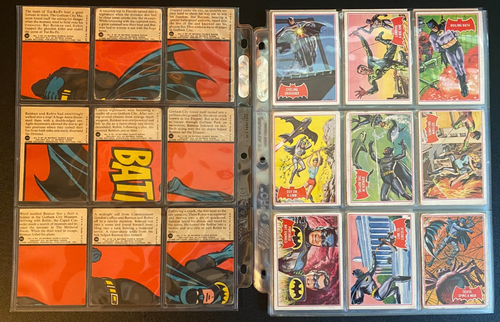 1966 TOPPS BATMAN RED BAT FULL COMPLETE 44 CARD SET Riddler Joker - Picture 2 of 5