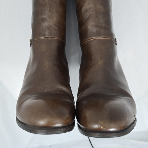 Vintage 70er Gucci Stiefel mit Absatz 38 braun hoch Reiten Reitsport Leder Italy - Bild 8 von 22