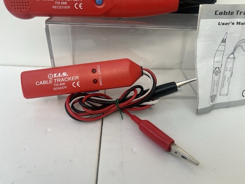 TIS Cable Finder Tone Generator Probe Tracker Wire Network Tester Tracer Set Red - Photo 7/10