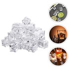 40pcs Fake Ice Cubes Simulation Ice Cubes Transparent Crushed Rocks Photo Props