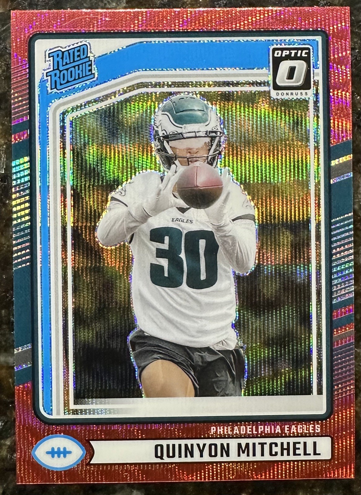 2024 Panini Donruss - Rated Rookie Quinyon Mitchell #361 Optic Preview Red Wave