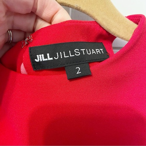 Jill Jill Stuart | Schönes Color Block Duo Maxikleid in Begonia Pink/Mohnrot 2 - Bild 5 von 11