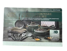 Thyme & Table 32 Piece Cookware Bakeware Non-Stick Set Hunter Green Pots & Pans