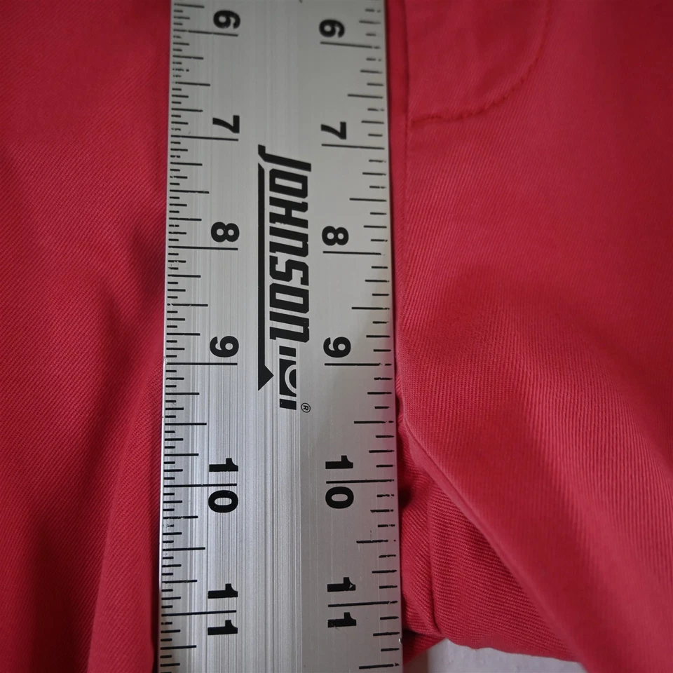 Pantalones chinos Brooks Brothers 32x32 rojos elásticos de algodón polar frente plano ajustados Foto 3 de 4