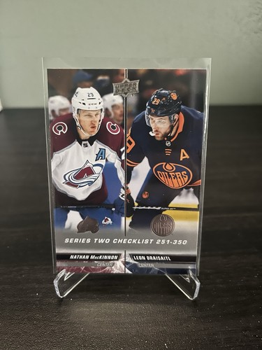 Upper Deck 2022-23 Series 2 Checklist Nathan MacKinnon Leon Draisaitl #449 - Picture 1 of 2