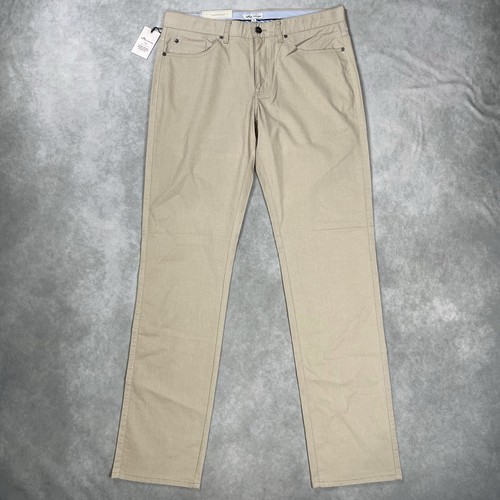 Pantalones Peter Millar Talla 34x34 Crown Ultimate Satén 5 Bolsillos Golf DSSND NUEVOS CON ETIQUETAS