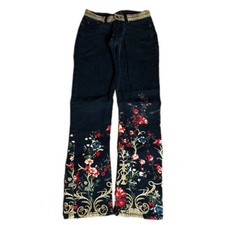 Archive 2000s Roberto Cavalli Floral Print Abstract Japanese Jeans