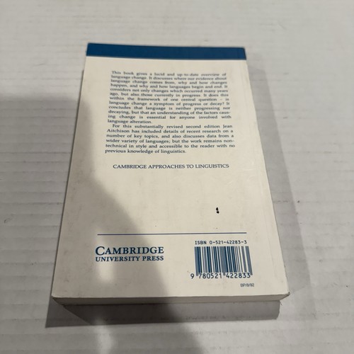 Language Change: Progress or Decay? (Cambridge Approaches to Linguistics) by - Imagen 4 de 4
