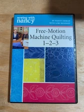 Sewing with Nancy Free-Motion Machine Quilting 1-2-3 DVD 2017 Nancy Zieman RARE!