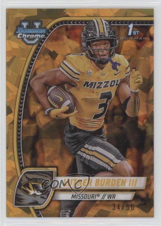 2024 Bowman U Chrome Sapphire Edition Gold /50 Luther Burden III #123