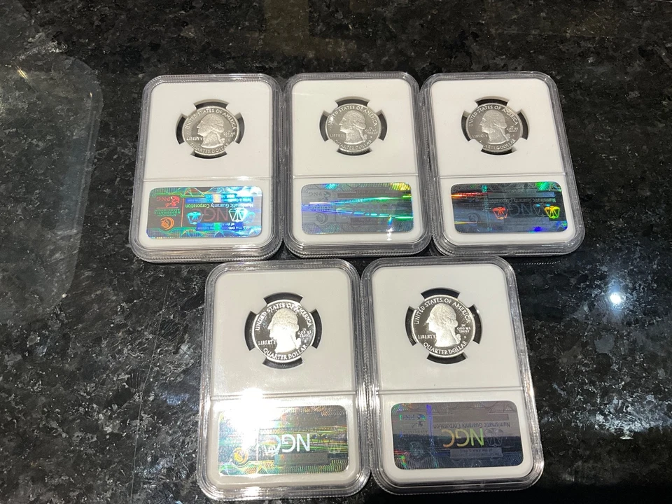 2011-S Silver U.S. ATB Quarters set; MI, OK, PA, MO, & WA - NGC PF 70 UC - Image 2 of 4