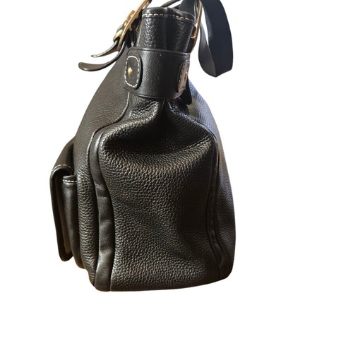 BOLSO DE MANO MICHAEL KORS MUJER CUERO NEGRO HEBILLA HOBO CLASSICCORE Y2K - Imagen 8 de 12