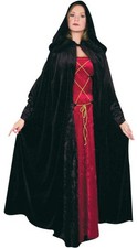 Cloak Adult Hooded Cape Mens or Womens Velvet Costume One Size