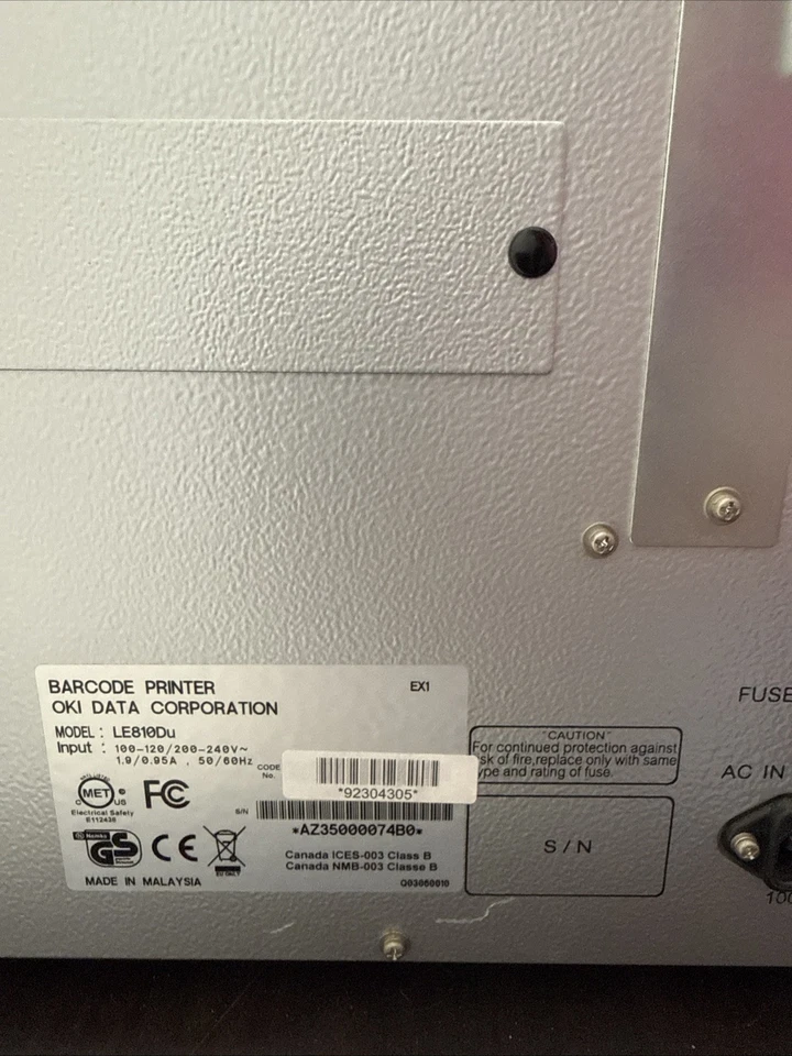OKI LE810DU / LE810DT Direct Thermal Barcode Label Printer USB - Image 4 of 4