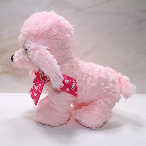 Pink Poodle Puppy Love Plush 13” Heart Bow Plush Stuffed Dog Walmart - Picture 7 of 10