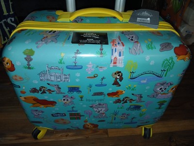 DISNEY LADY & THE TRAMP ROLLING SUITCASE Disney Store Child Luggage Bag NEW