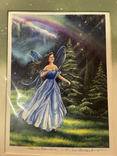 Estampado mate de arco iris persiguiendo firmado Mishell Swartwout - Imagen 8 de 8
