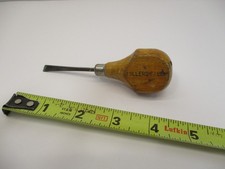 MILLERS FALLS # C Gouge Chisel Wood Woodworking Lathe Scoop Spoon Wood Handle VG