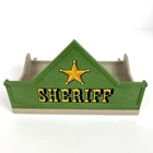 Vtg Playmobil 3786 Western Sheriff Office Sign plus Porch Roof Replacement Part