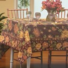 April Cornell Antoinette Tablecloth 60x84 + Napkins Set Fall Floral 100% Cotton
