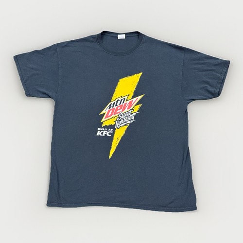 Mountain Dew Sweet Lightning Soda KFC Promo Tee Size XL Jerzees Rare Graphic