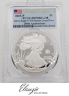 2025-P American Silver Eagle Advanced Release US Marine Corp PCGS PR70