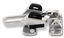 Hotel Security Latch with Rubber Bumper Matte Aluminum Alloy - Quiet Lock