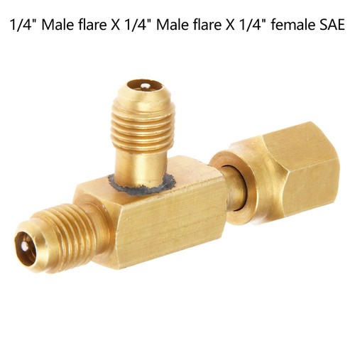 Tee Adapter Replace SAE Flare Add Gauge Deep Vacuum Pump/Manifold Set Newest/new - Picture 20 of 22