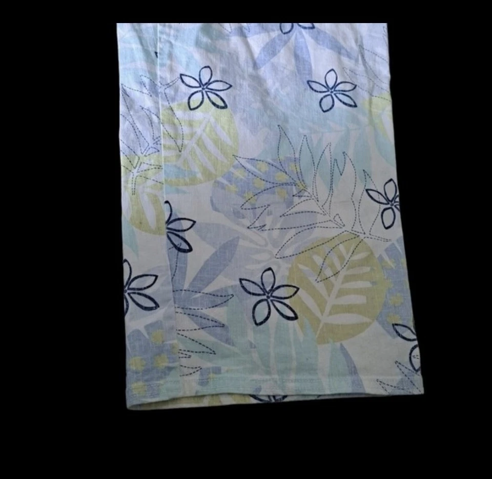 Hearts of Palms Womens Sz 16 White Colorful Palm Tree Print Stretch Crop Capri - Image 3 of 4