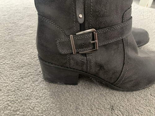 Lilley grey boots zip up ankle size 6 - Picture 5 of 9