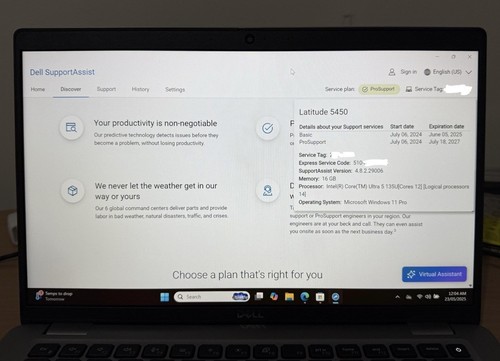 Dell Latitude 5450 14" FHD Intel Ultra 5 135U 512GB 16GB DELL WARRANTY JULY 2027 - Picture 9 of 11