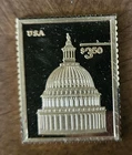 999 Silver Bar Stamp Shaped Ingot 2002 USPS Capitol