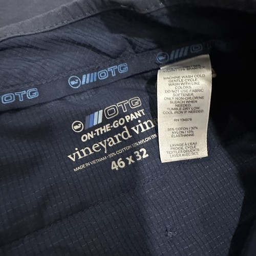 Vineyard Vines On the Go Hose Herren 46x32 blau Tech Hose OTG Büro Golf Arbeit - Bild 8 von 11