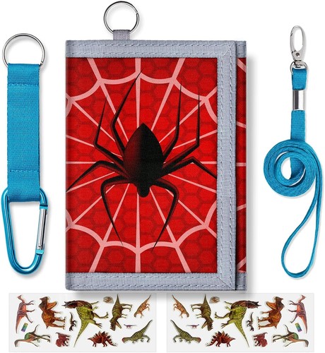 Kids Trifold Wallet with Coin Pocket & Card Holders - spider theme - Picture 3 of 9