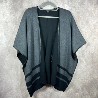 Ann Taylor Factory Wrap Cardigan Sweater Womens One Size Gray Tie Casual Career